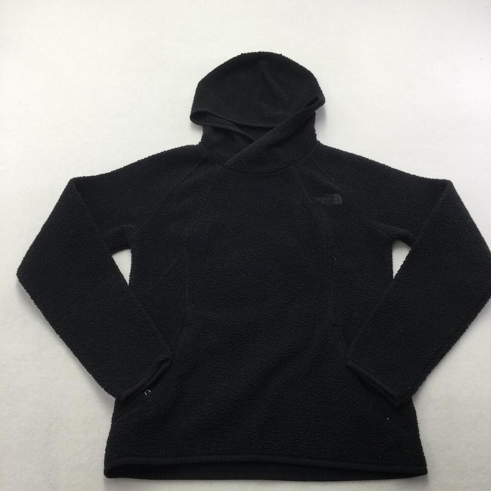 The North Face Jacket Womens Small Black Sherpa Fleece Hooded Pullover